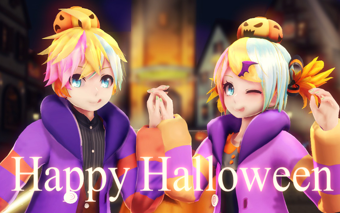 【MMD】万圣双子的❤Happy Halloween【模型配布】