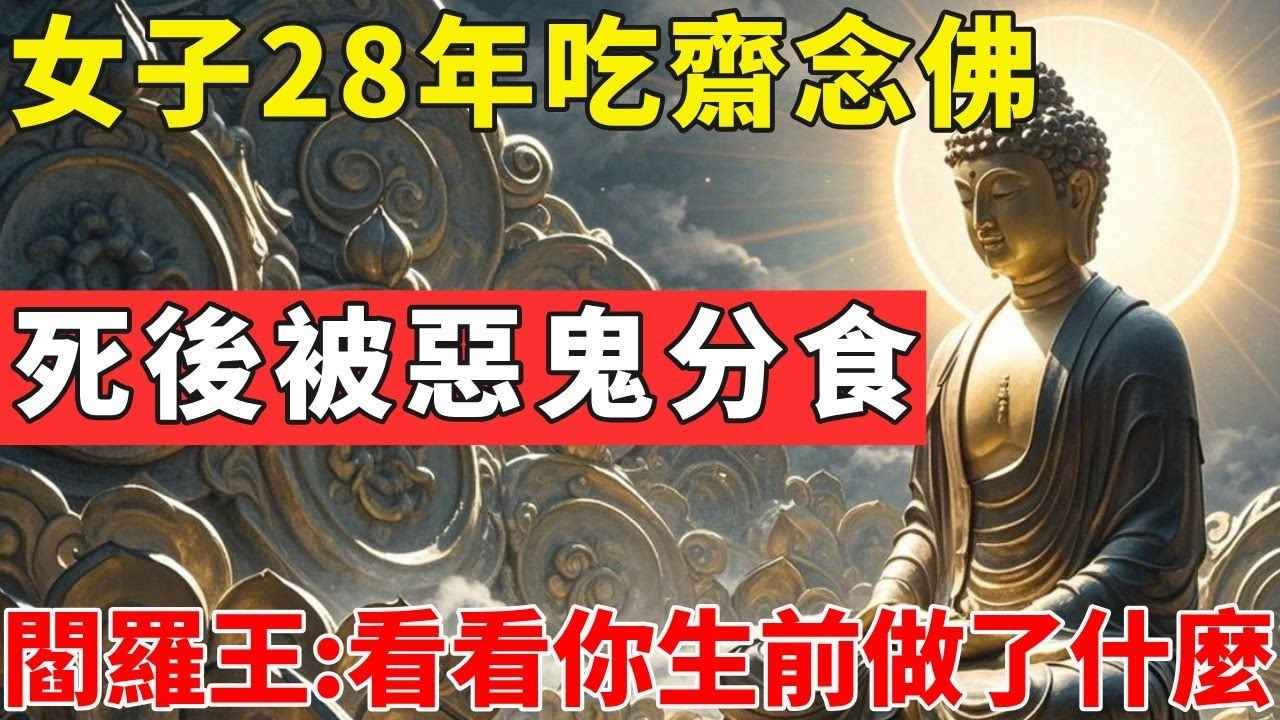 女子28年吃齋念佛，死後被惡鬼分食，閻羅王：看看你生前做了什麼？#佛光心境#佛陀#佛學#佛教#禪修#佛法智慧#佛教故事#佛教文化