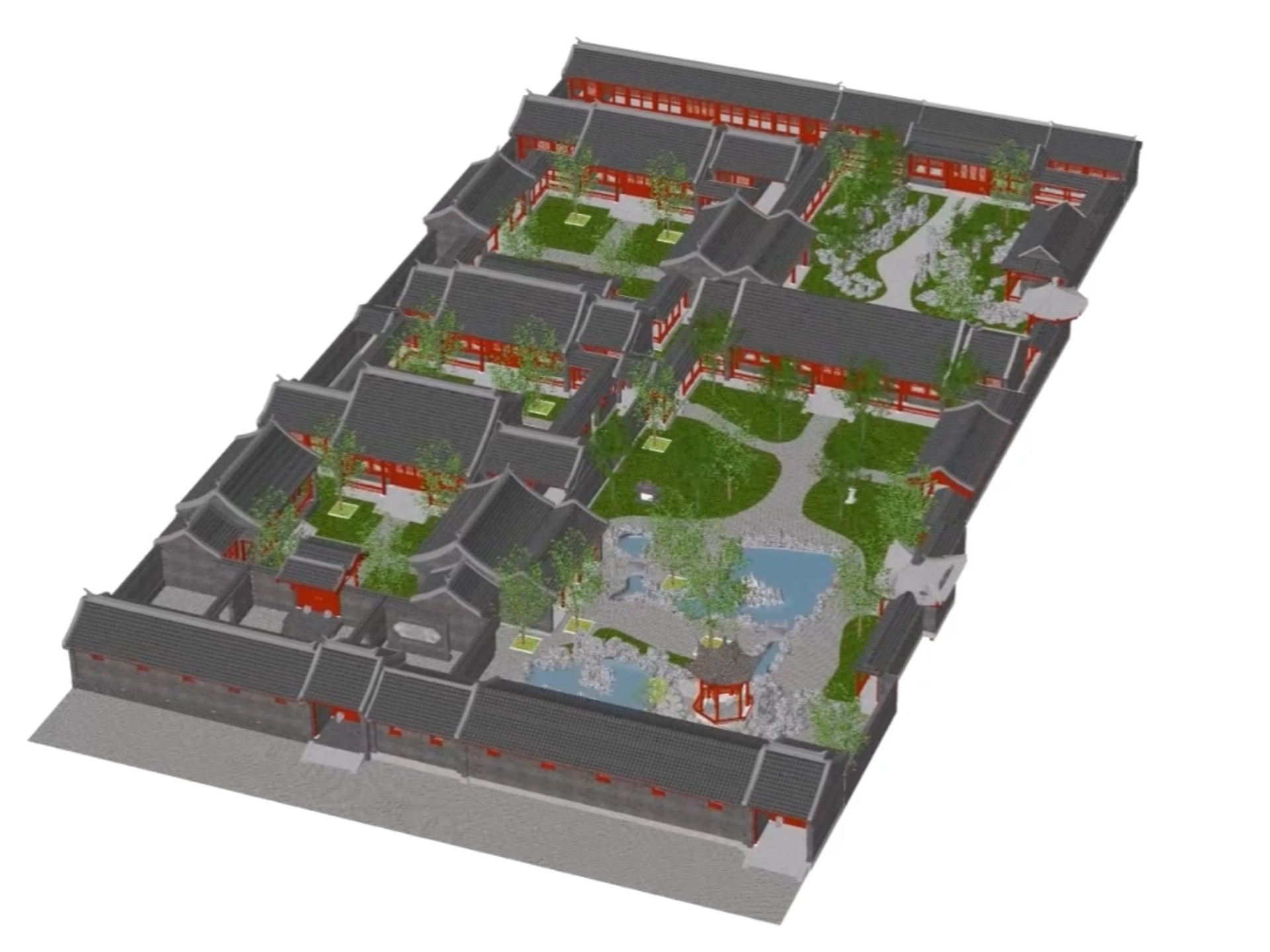 你知道一个标准的五进带花园的北京四合院，都是有哪些建筑组成，哪些人来居住吗？