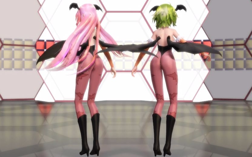 【mmd】巡音&gumi丝袜恶魔装