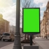 绿幕抠像高清免费视频手机剪辑素材步行街户外广告牌