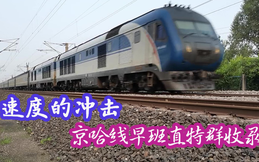 速度的冲击·京哈铁路早班直达特快通过情况