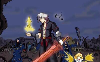 DNF跨五平民剑魂Eiji粉丝单人暴走火山强杀教