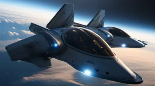 Ai绘制太空飞行器