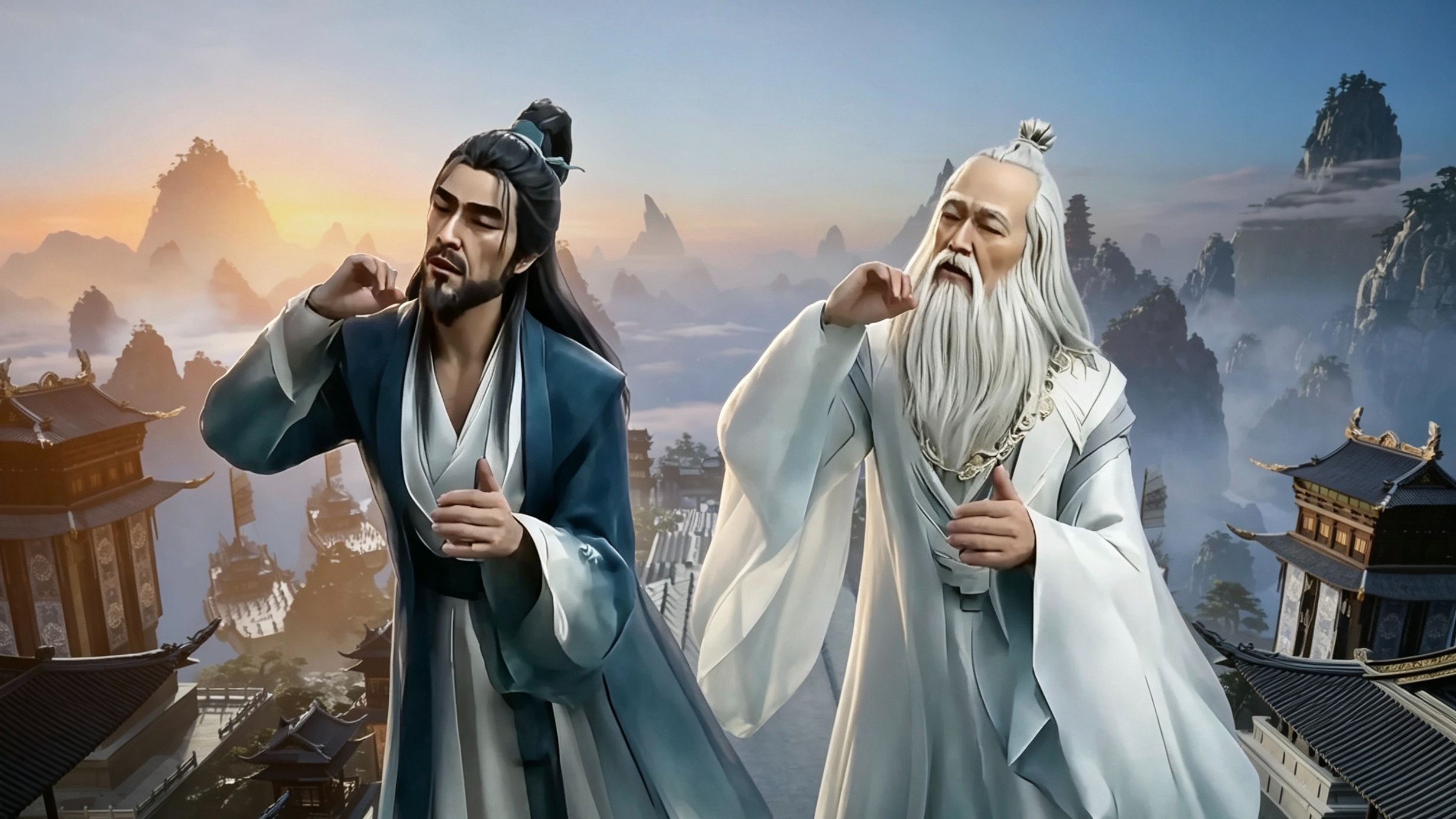 得知韩师弟带回一个元婴女修的程天坤和吕洛