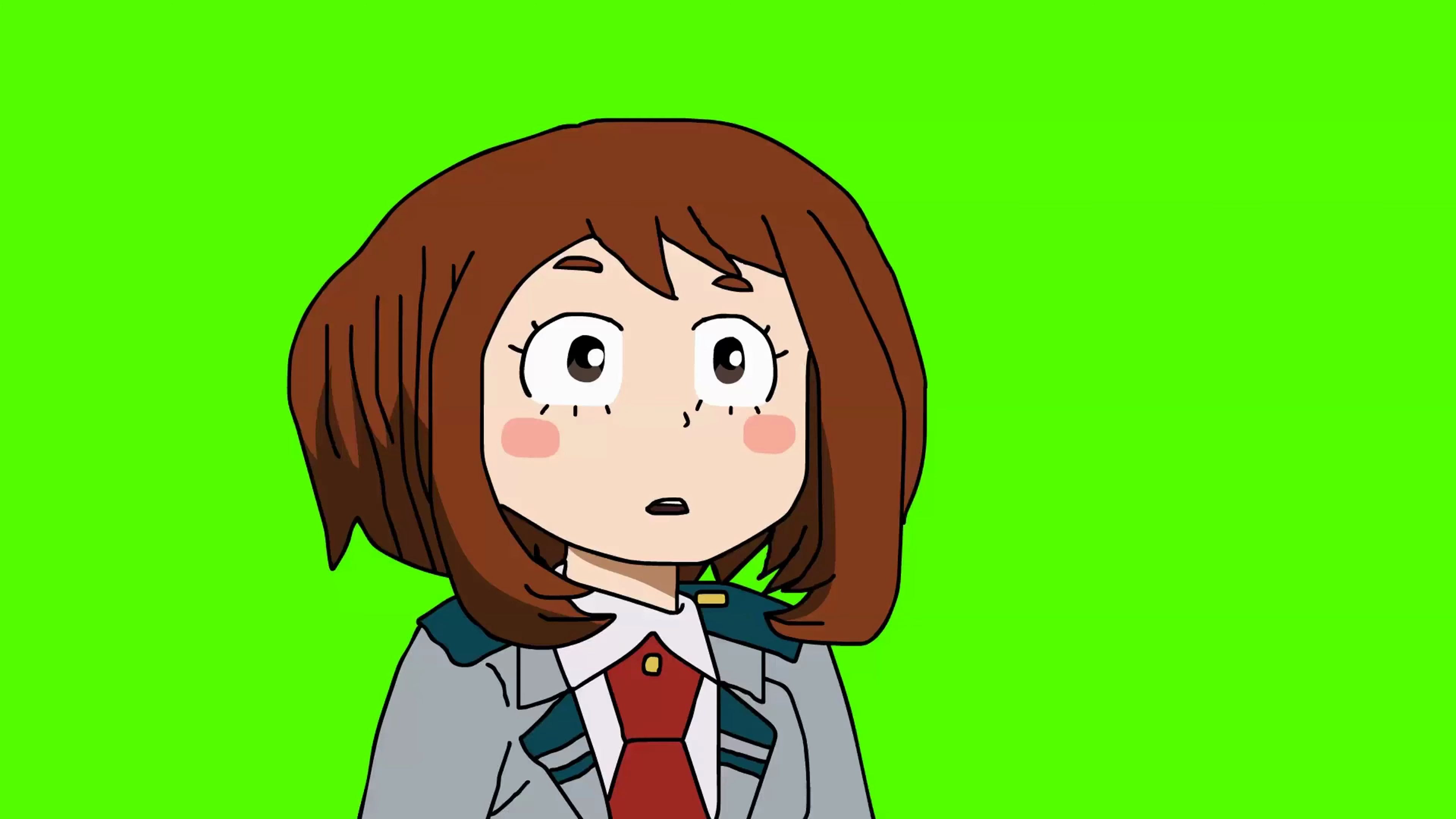 绿幕素材uraraka绿幕无版权无水印自取1080hd