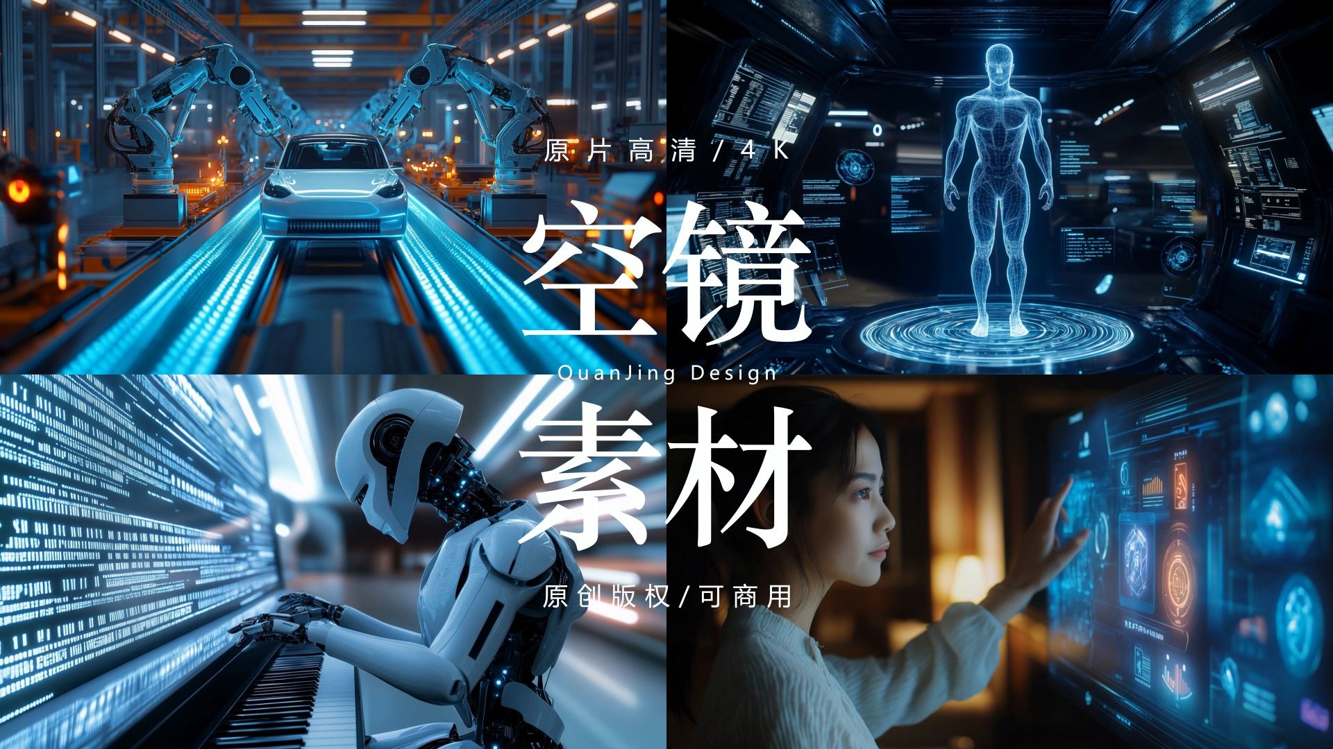 可商用视频素材｜中国科技创新AI人工智能发展未来产业