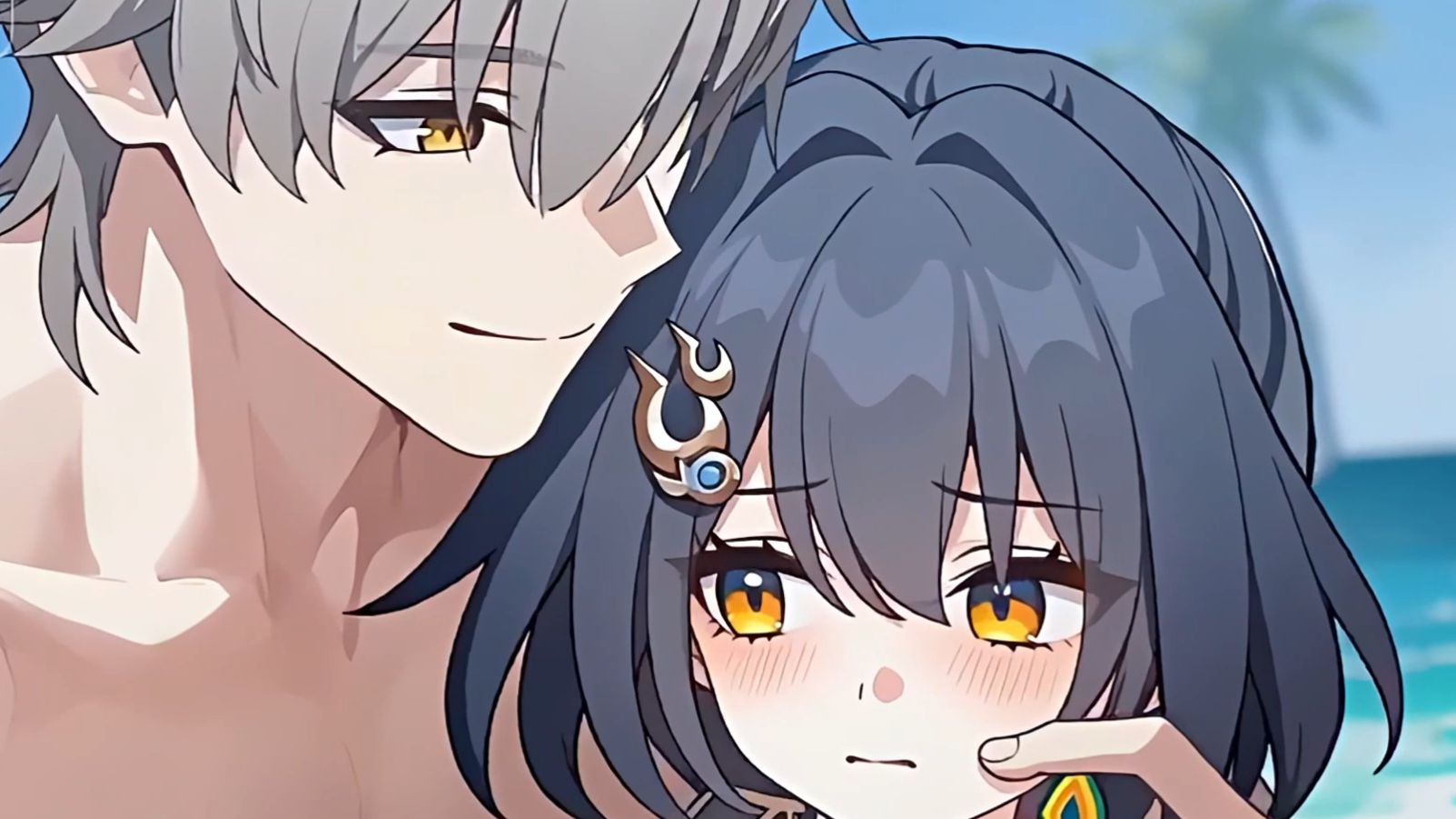 With Yunli on the beach