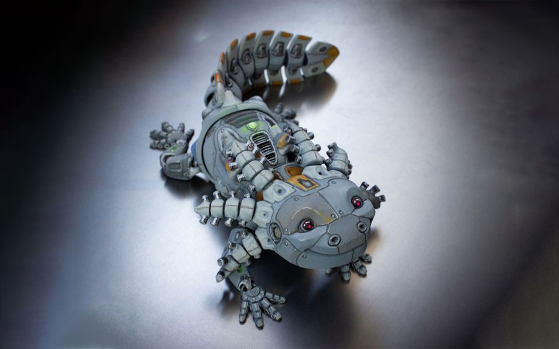 3D打印：可动机械蝾螈，模型图纸分享