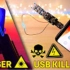 【油管测试】三星S8 VS USB Killer3.0和激光镭射