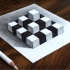 看了这片，任何3D立体图你都可以画！3D立体象棋金字塔的画法