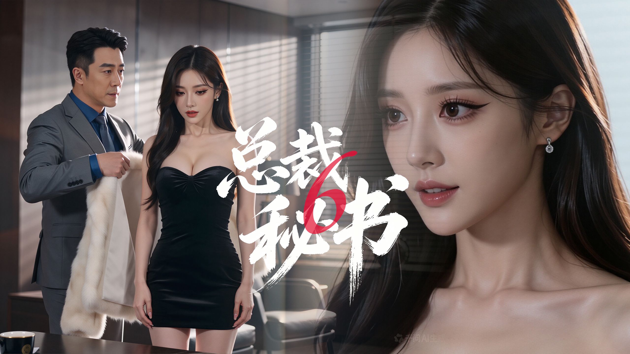 【AI短剧】总裁秘书6 试穿新样衣 OL 办公室职业装 职场穿搭 财阀