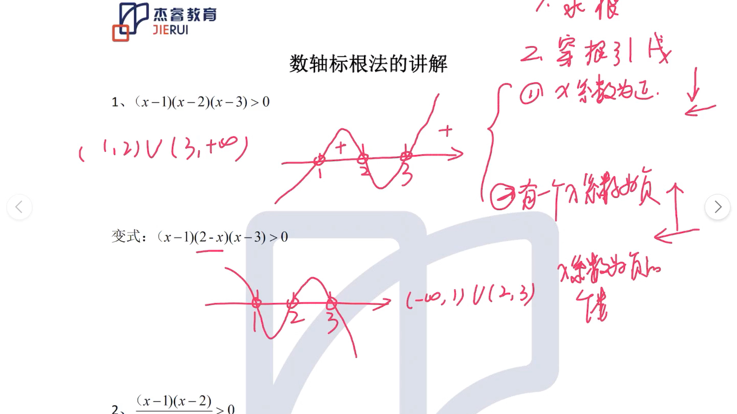 数轴标根法求不等式