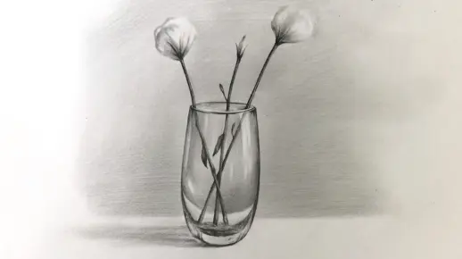 零基础素描静物花瓶干货全步骤（静物花瓶）建议收藏慢慢观看