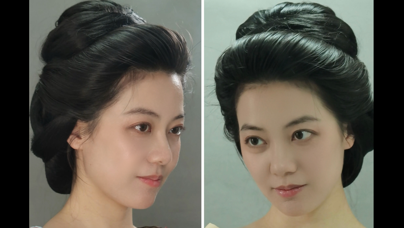 【秃头少女的汉服发型教程】优雅大方的唐风发型 百搭款 可日常可华丽 全看你搭什么发饰