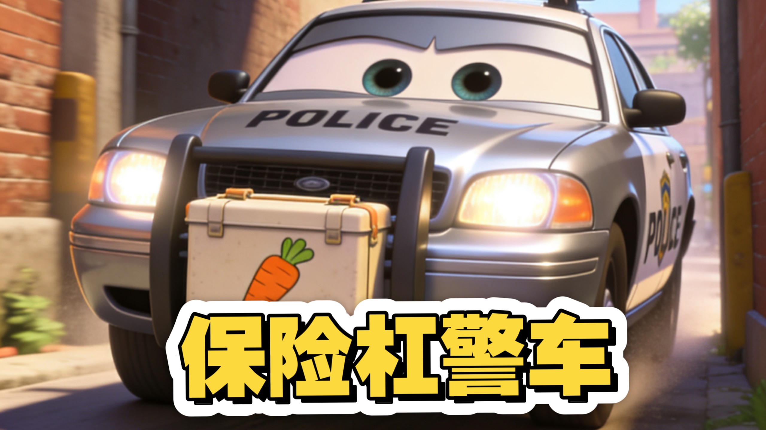 胡萝卜的保险杠警车抓小偷故事。#儿童故事 #睡前故事#幼儿园故事