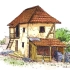 【钢笔淡彩】第1期  零基础也能学会画小房子