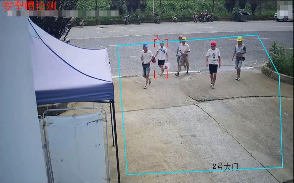 未佩戴安全帽AI监测识别算法