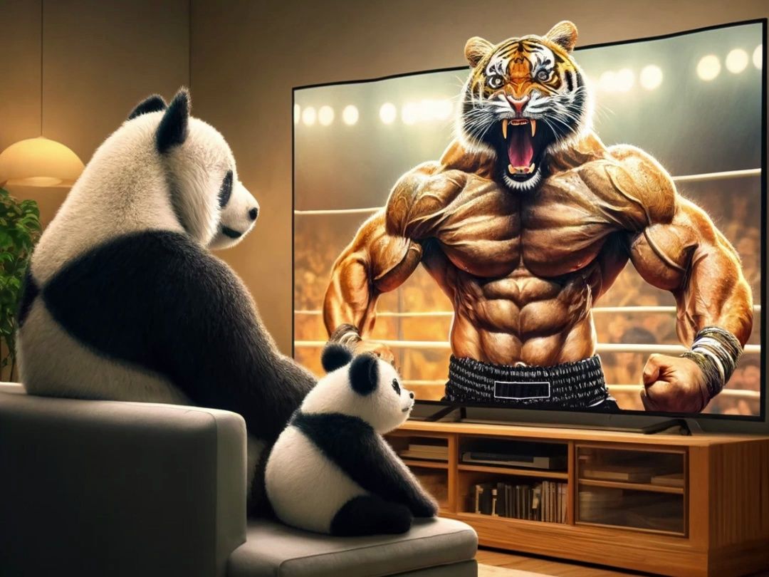 熊猫vs老虎，为父报仇😭😭