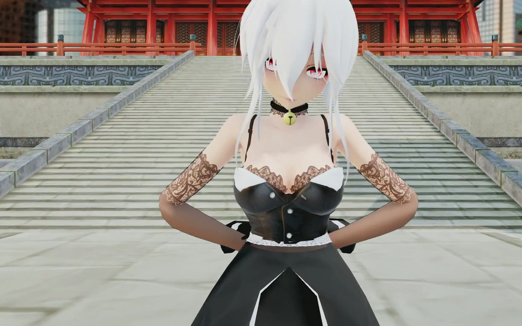 【ray mmd 弱音ハク×寄生兽_full-hd