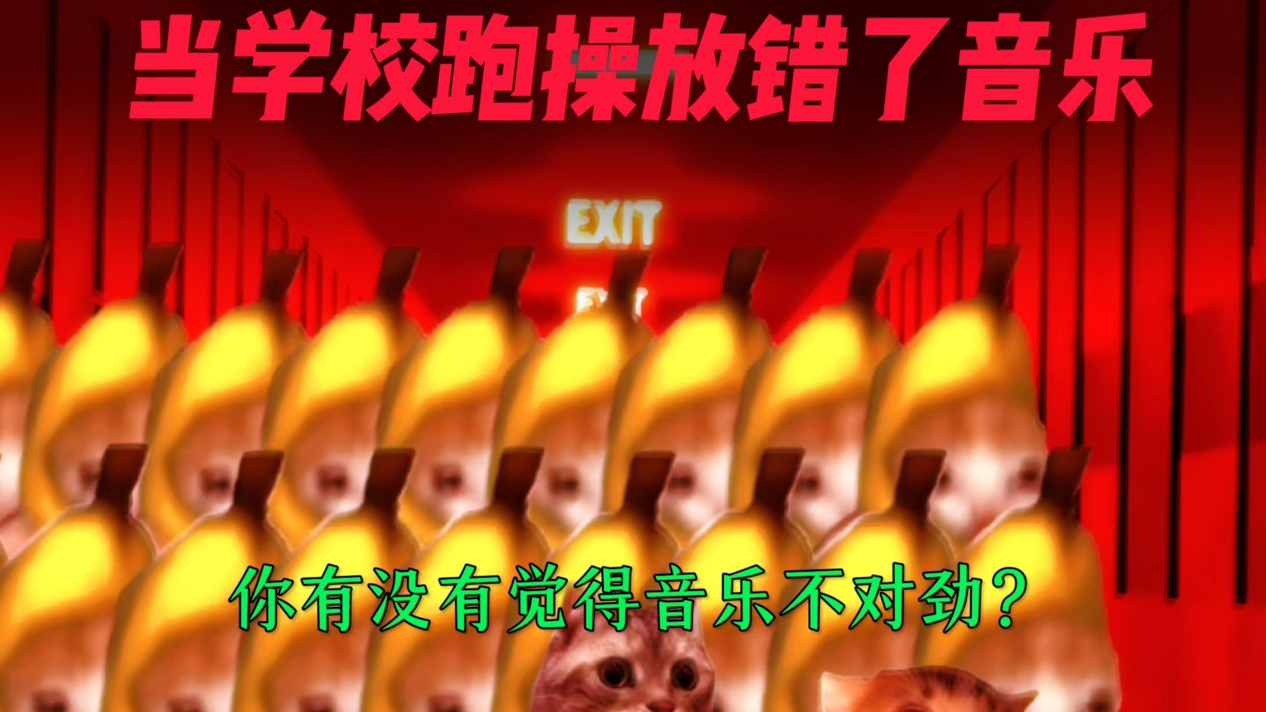 当学校跑操放错了音乐：