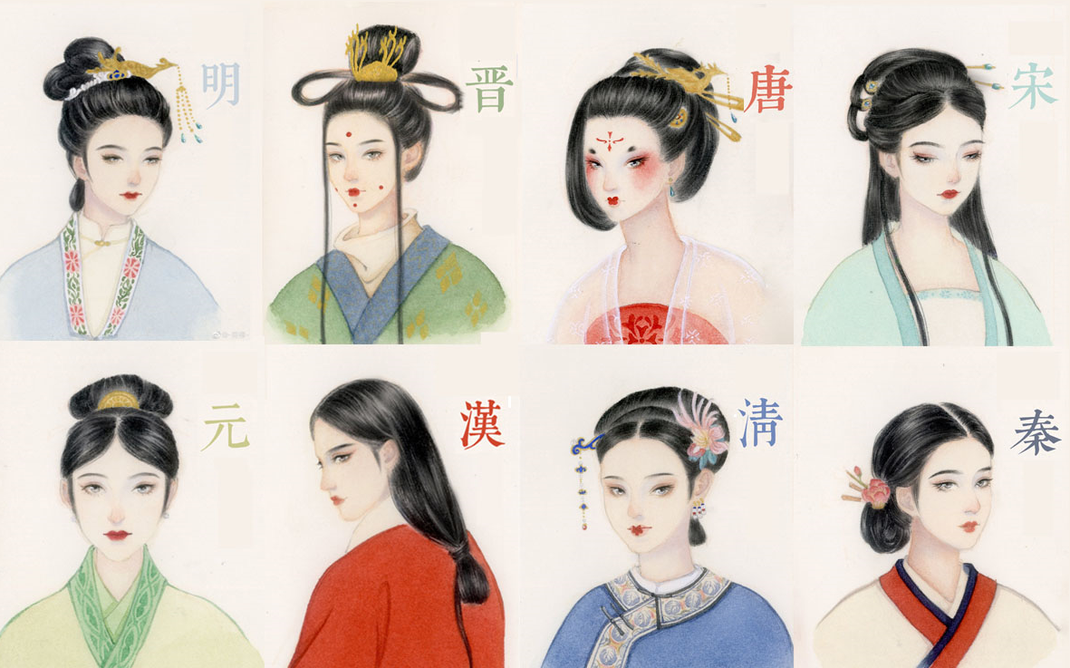 【古风】历数古代女子的20种绝美发型，你喜欢哪个朝代的呢？