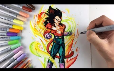 【手绘】【搬运】贝吉塔 超赛四 vegeta ssj4