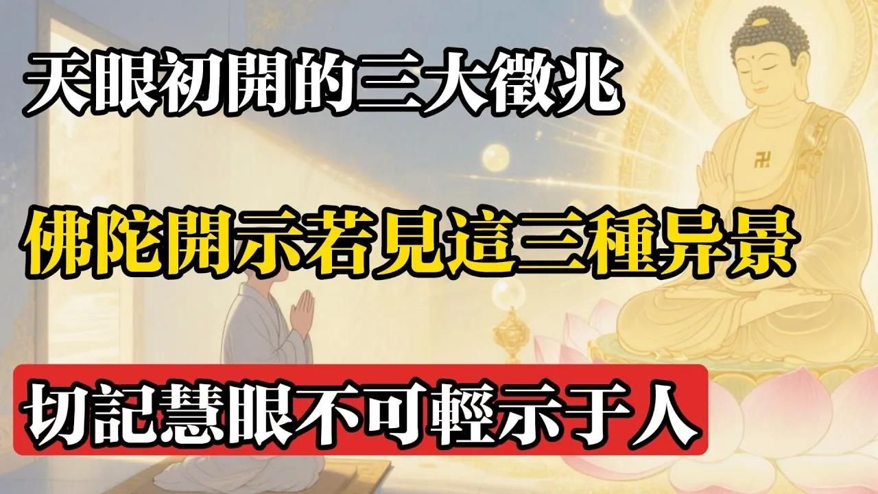 天眼初開的三大徵兆，佛陀開示若見這三種異景，切記慧眼不可輕示於人!#佛教 #佛法 #佛教玄學 #佛教智慧 #佛學知識 #佛學智慧 #修心修行 #佛教文化 #禪悟