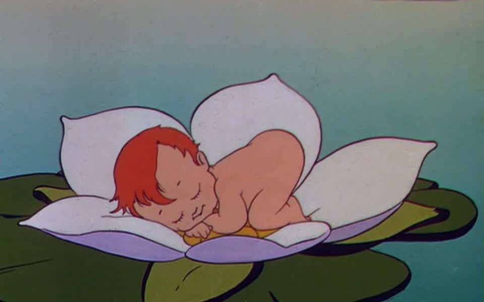 【水宝宝】(1935/美) 童年回忆！莲花里开出的小宝宝「动画史经典」