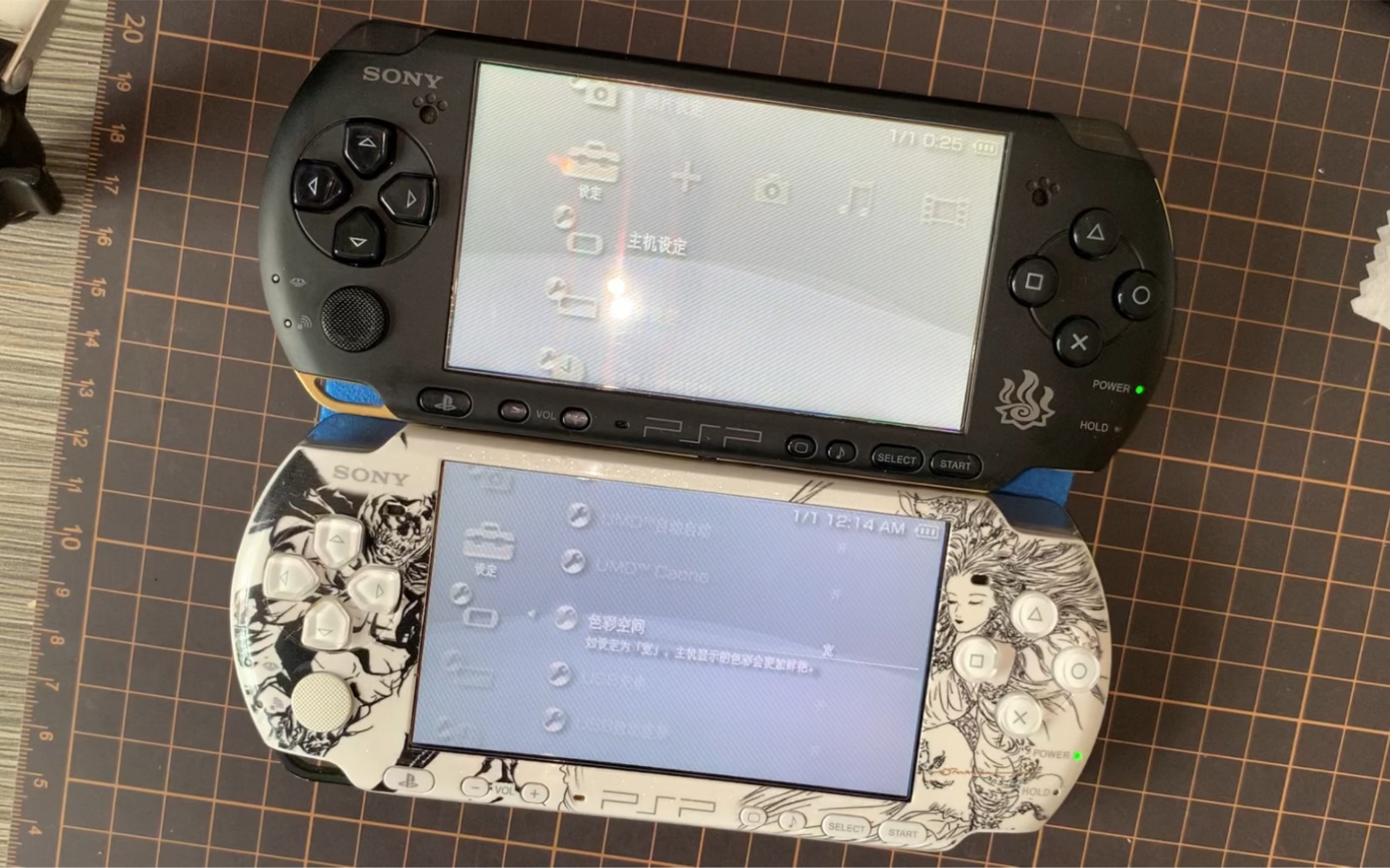 评 PSP3000怪物猎人限定对比07G东芝屏