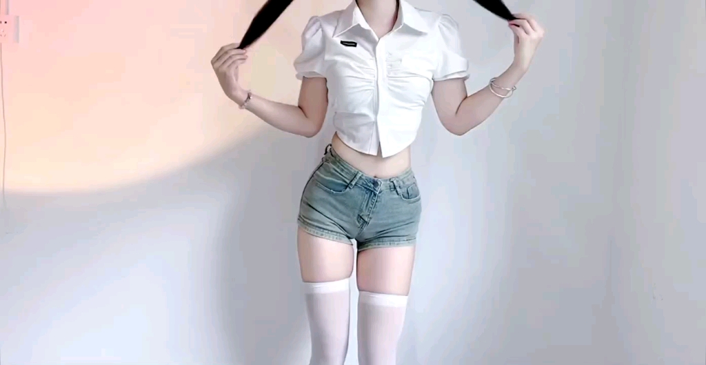 It's a double ponytail today.