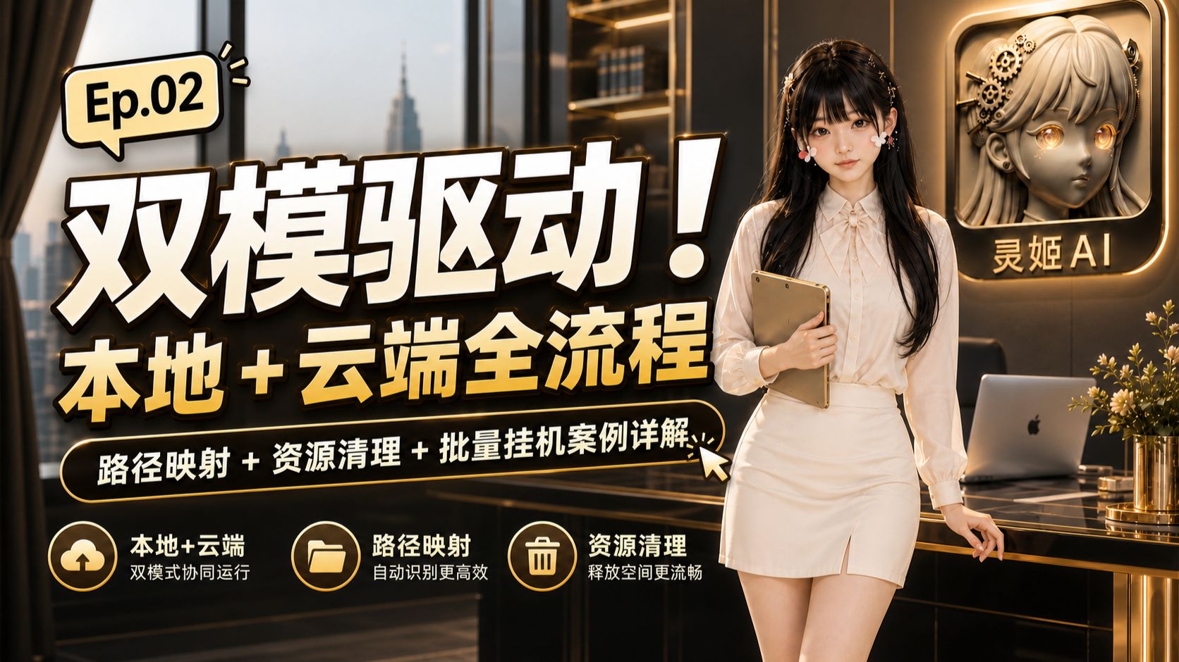【灵姬教程·Ep02】本地+云端双模通吃!模型零重复下载,自动化批量挂机案例详解