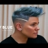 2020男女通用潮流发型，骚蓝蓬巴杜造型