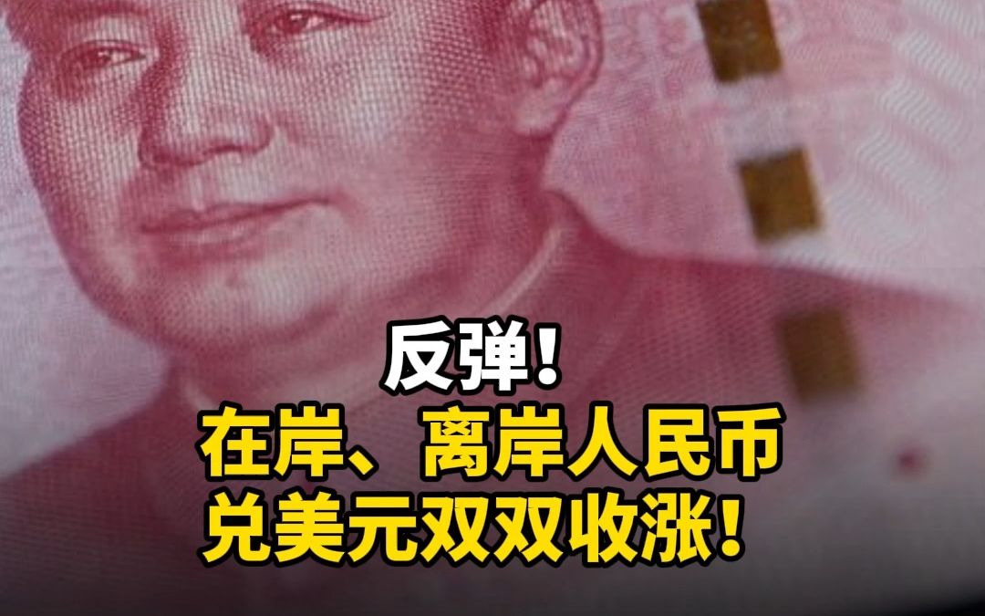 反弹!在岸、离岸人民币兑美元双双收涨!哔哩哔哩bilibili