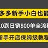 新手开拼多多店铺 如何利用15天时间从0到日销800单，运营实操完整思路流程，拼多多运营，拼多多开店教程，拼多多运营教程，拼多多新手开店，拼多多运营实操教程