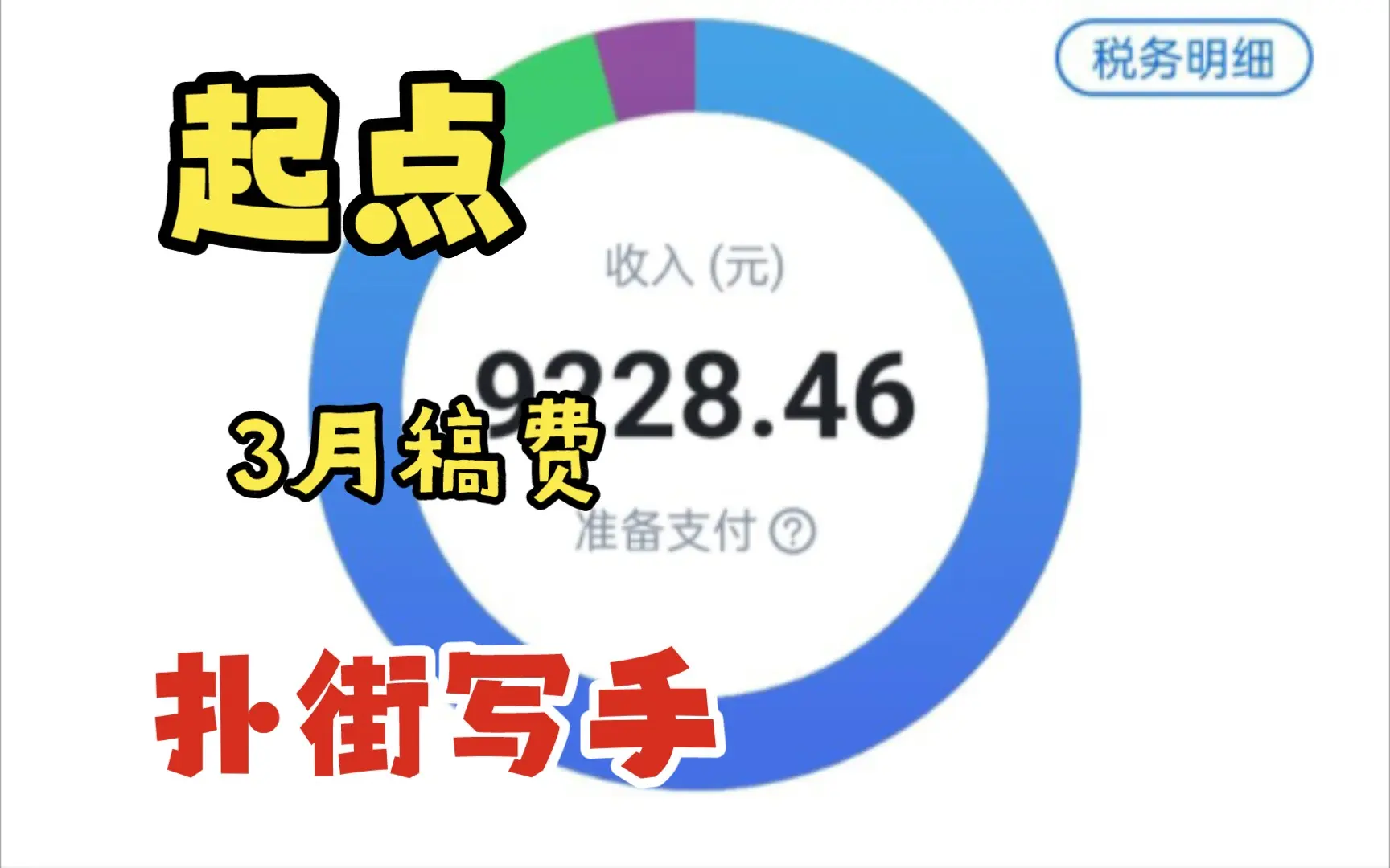 起点写小说,3月扑街写手的稿费