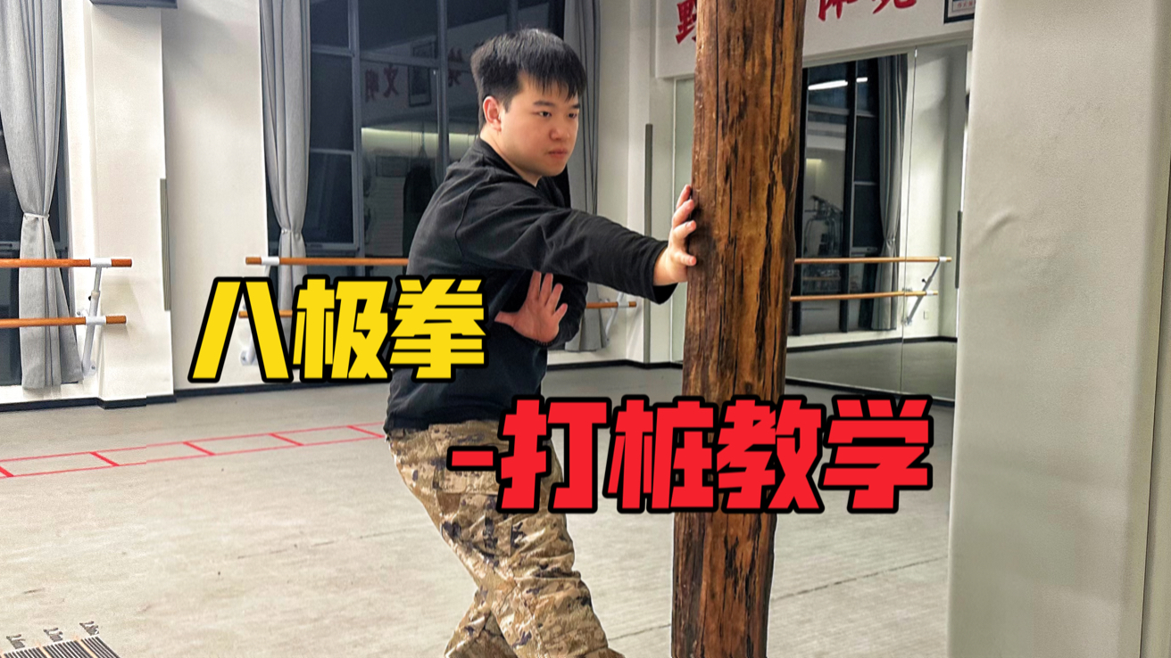 八极拳-搓提搓掌如何打桩发力？1-BV1zVSzY3EVj