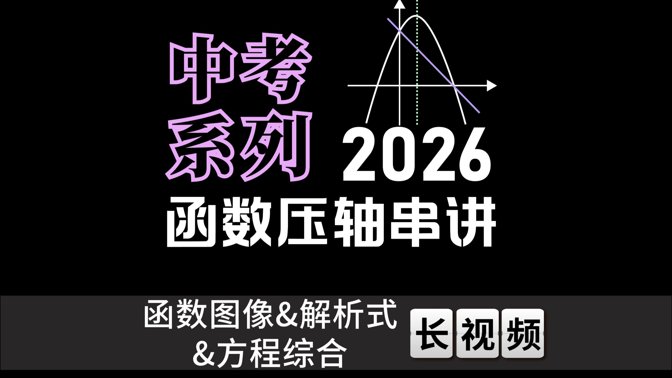 【中考函数压轴】函数图像&解析式&方程综合长视频