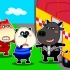 小猪儿童动画：有序排队小伙伴们争着上坐校车，会发生什么意外？