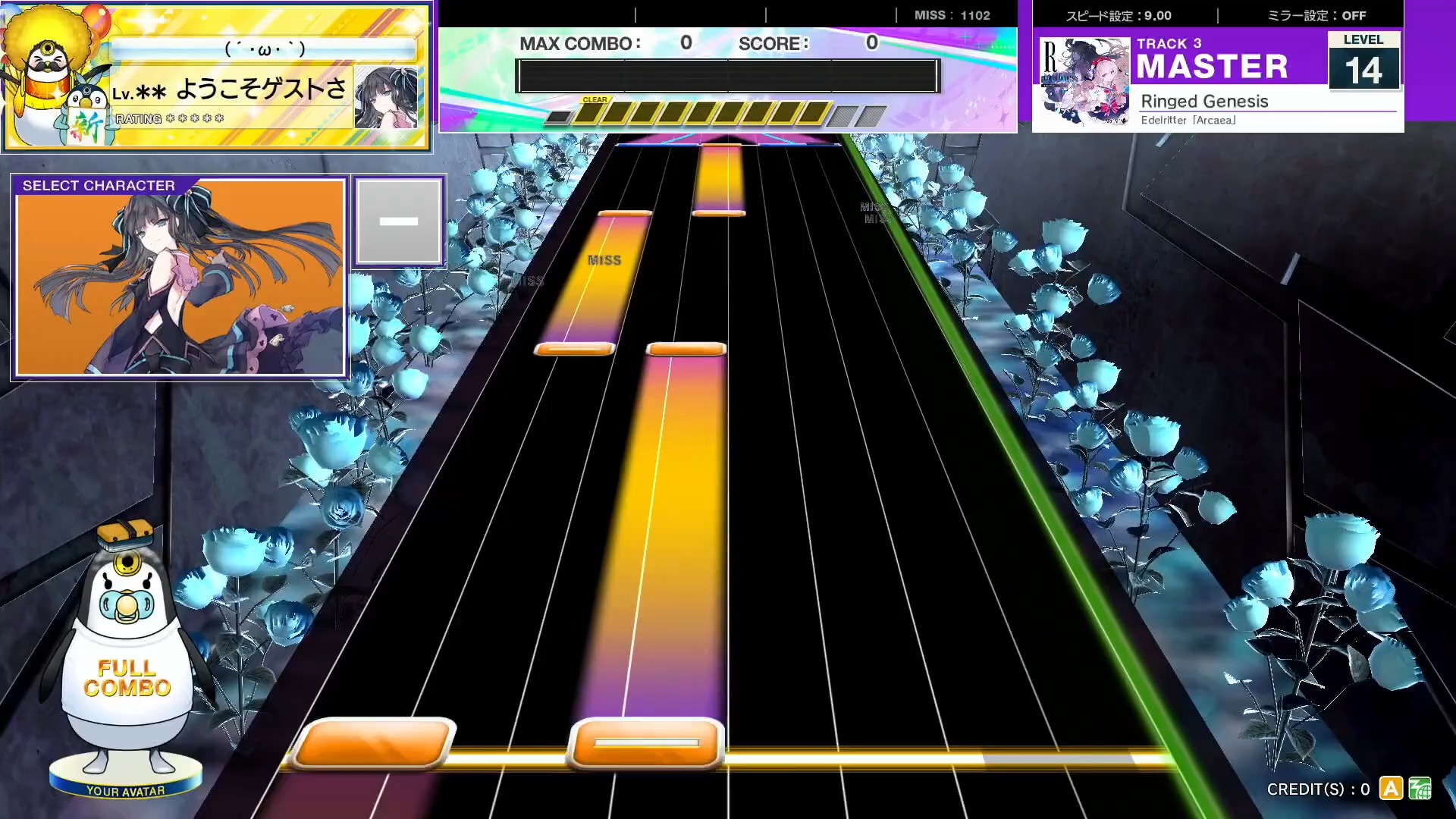 【CHUNITHM/中二节奏】谱面确认 Ringed Genesis [MASTER 14］(流速9.0)