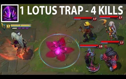 一击秒杀 1朵莲花陷阱 -四杀- 戏命师烬league of legends 蒙太奇