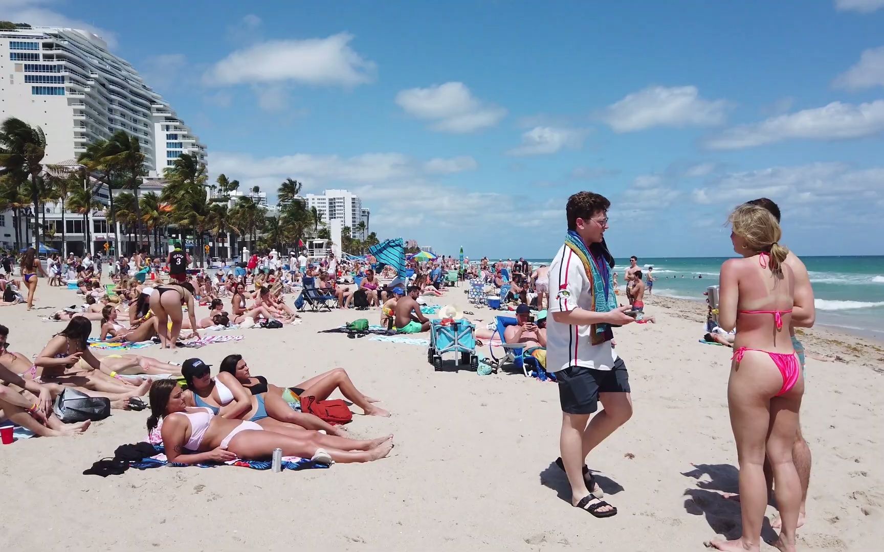 【超清 海滩 旅游】4K Fort Lauderdale Beach 𐟏–️ Spring Break Beach Party Walk 2022哔哩哔哩bilibili