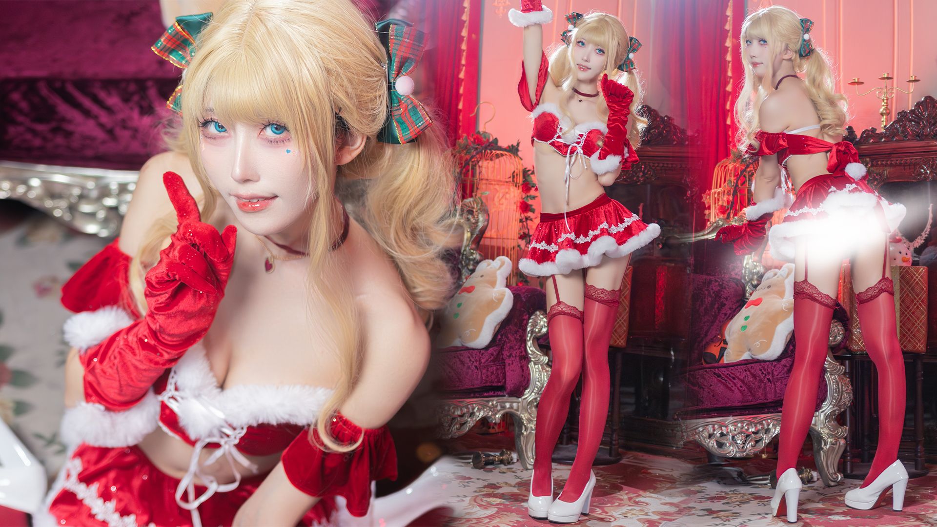 【补档】Q弹兔兔摇🐇只属你的圣诞限定女友穿搭🎄完全顶不住呀♡