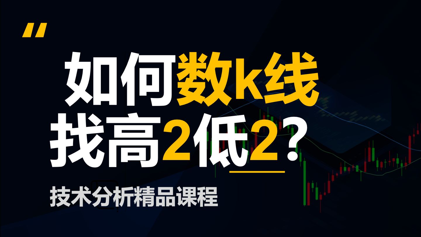 如何数k线？什么是高1高2低1低2(价格行为学)