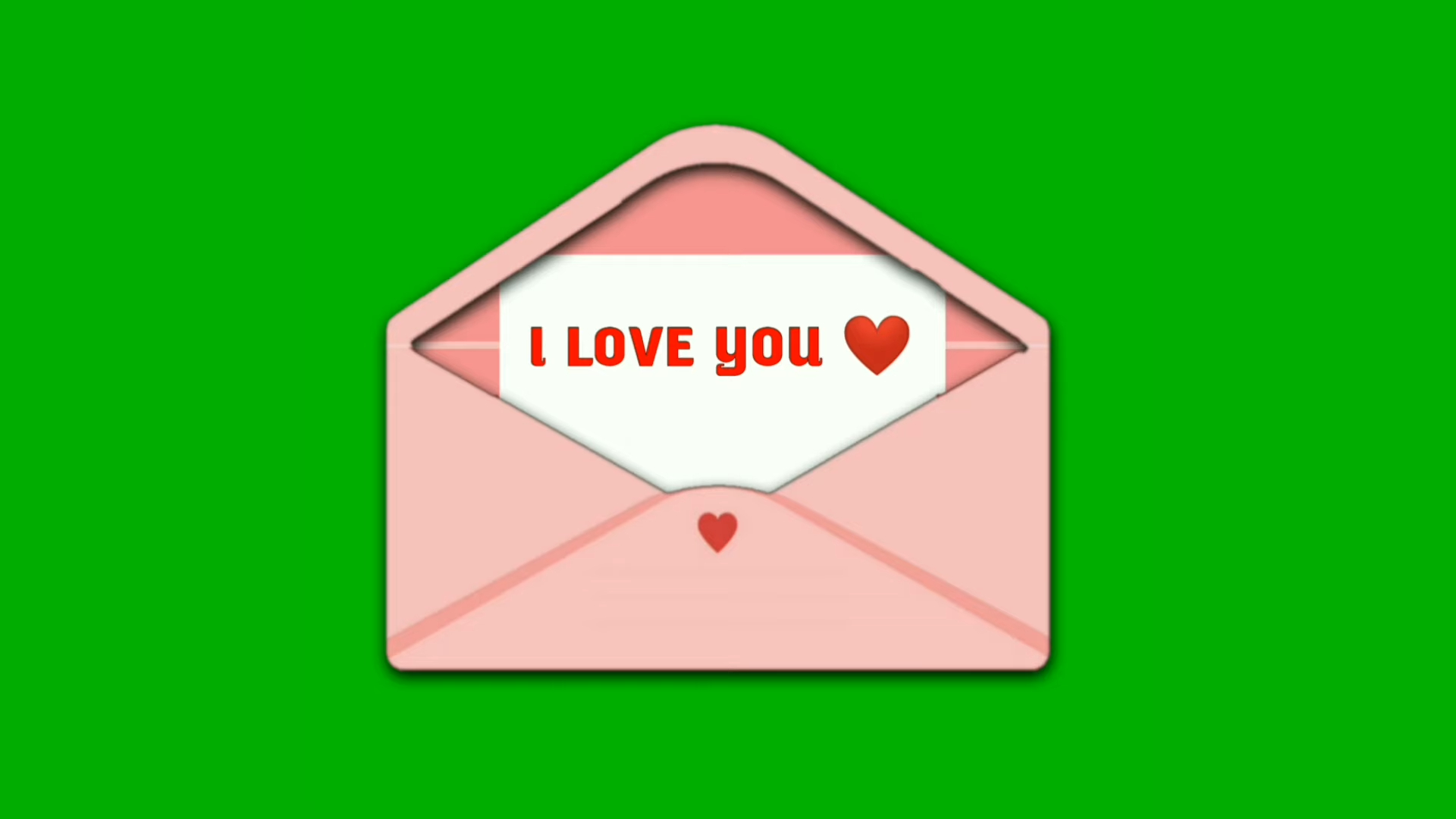绿幕视频素材情书信封