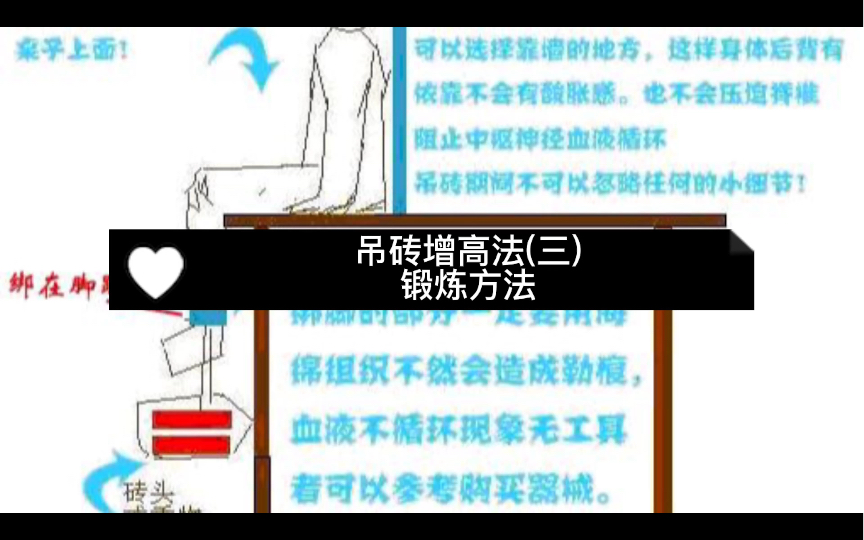 吊砖增高法(三)-锻炼方法