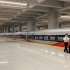 G7853次智能复兴号动车组列车驶出北京朝阳站