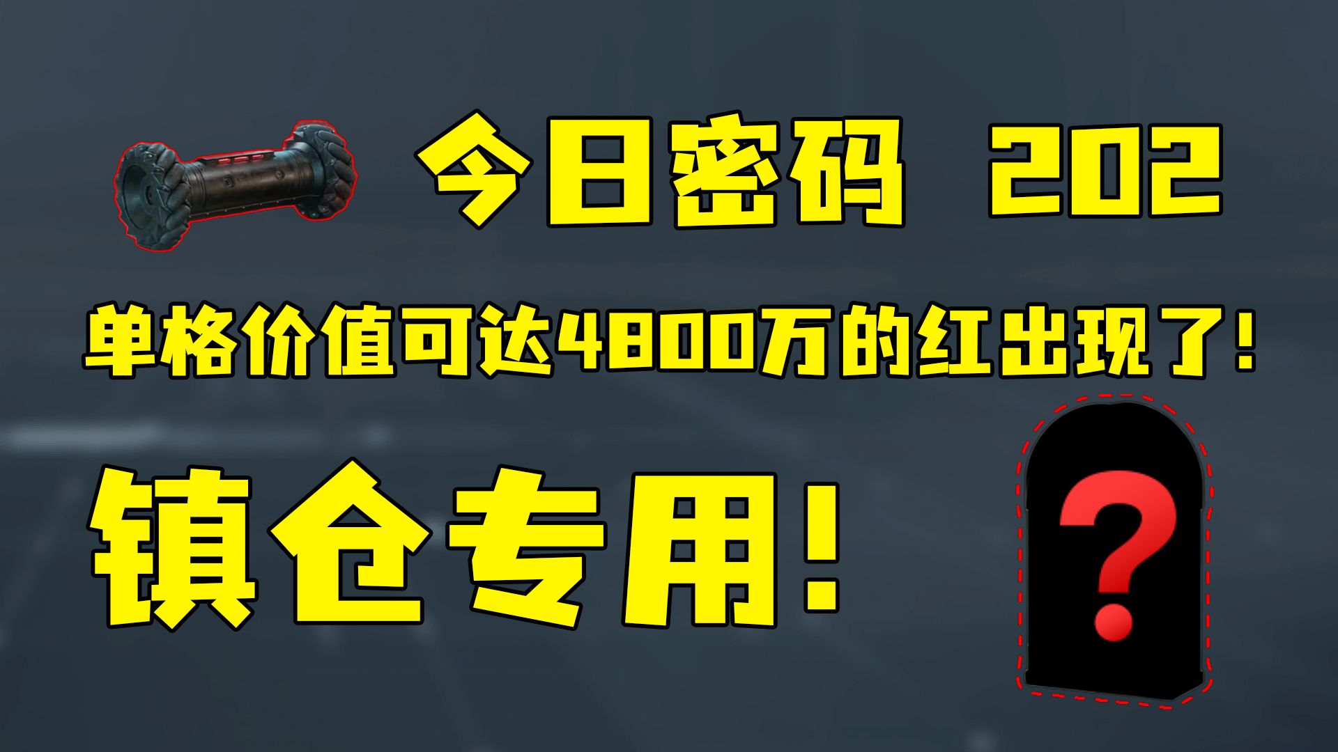 今日密码202！单格价值可达4800万的红出现了！镇仓专用！「三角洲烽火挑战」