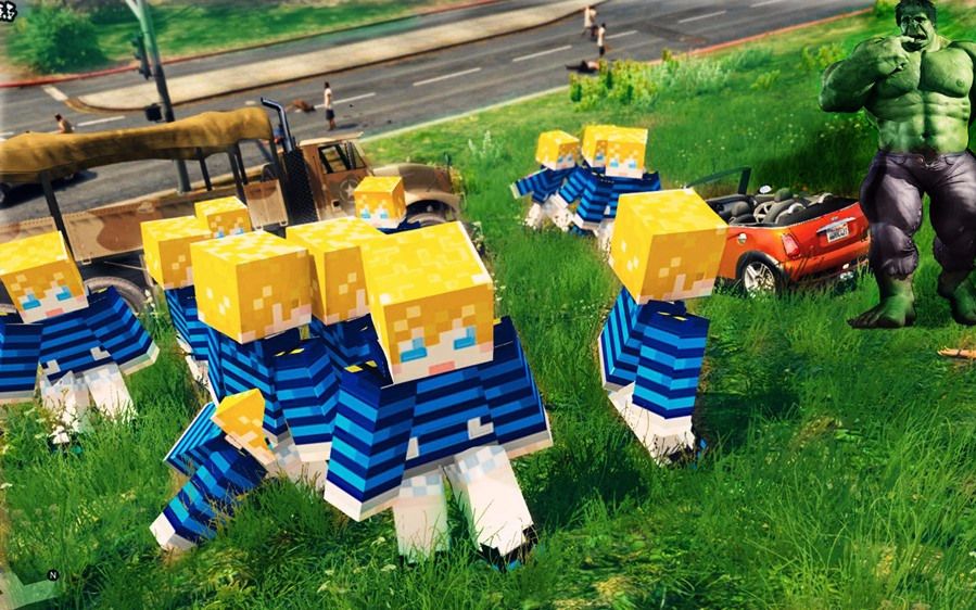 【XY小源GTA5】MOD疯狂大乱斗 XY小源一群