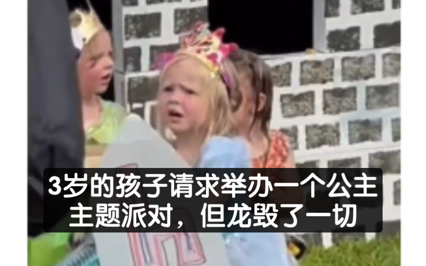 3岁的孩子请求举办一个公主主题派对，但龙毁了一切。